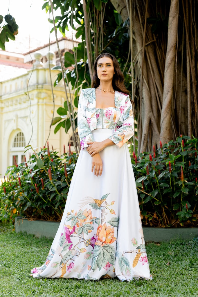 Floral kadupul printed skirt