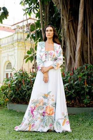 Floral kadupul printed skirt