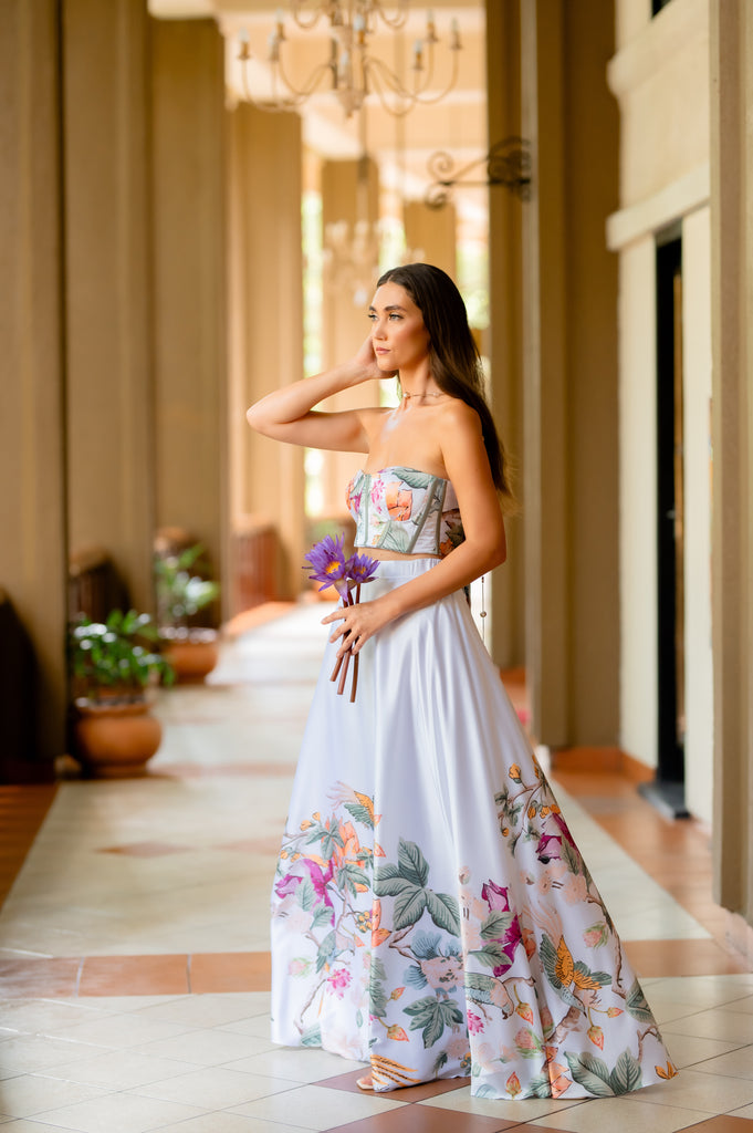 Floral kadupul printed skirt