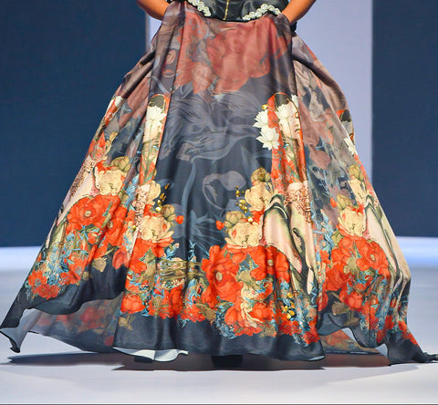 HIMAGIRI Exclusive Print Full Circle Skirt