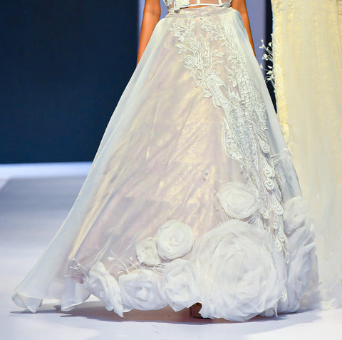 Peacock Embroidered Bridal Skirt