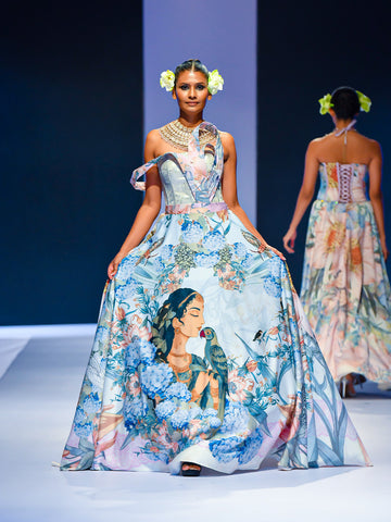 Exclusive HIMAGIRI Placement Print Skirt