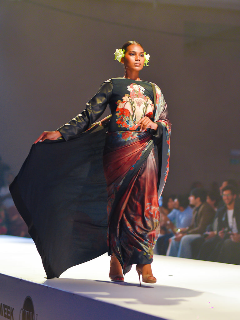 Satin Saree with Exclusive HIMAGIRI Print