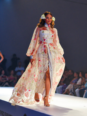 Sequin Embellished Floral Tulle Jacket