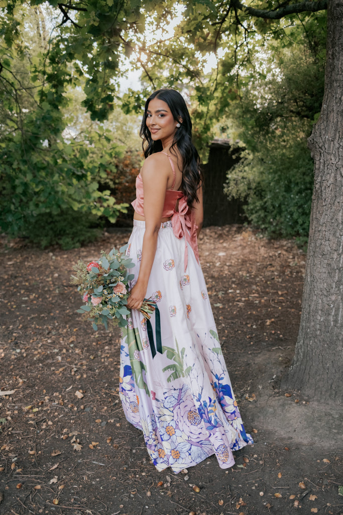 "with her" printed skirt